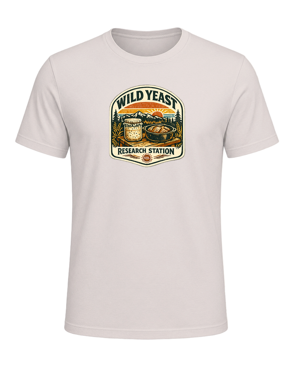 Wild Yeast Research Station Tee — Heather Dust