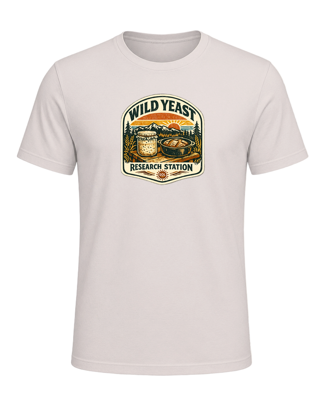 Wild Yeast Research Station Tee — Heather Dust