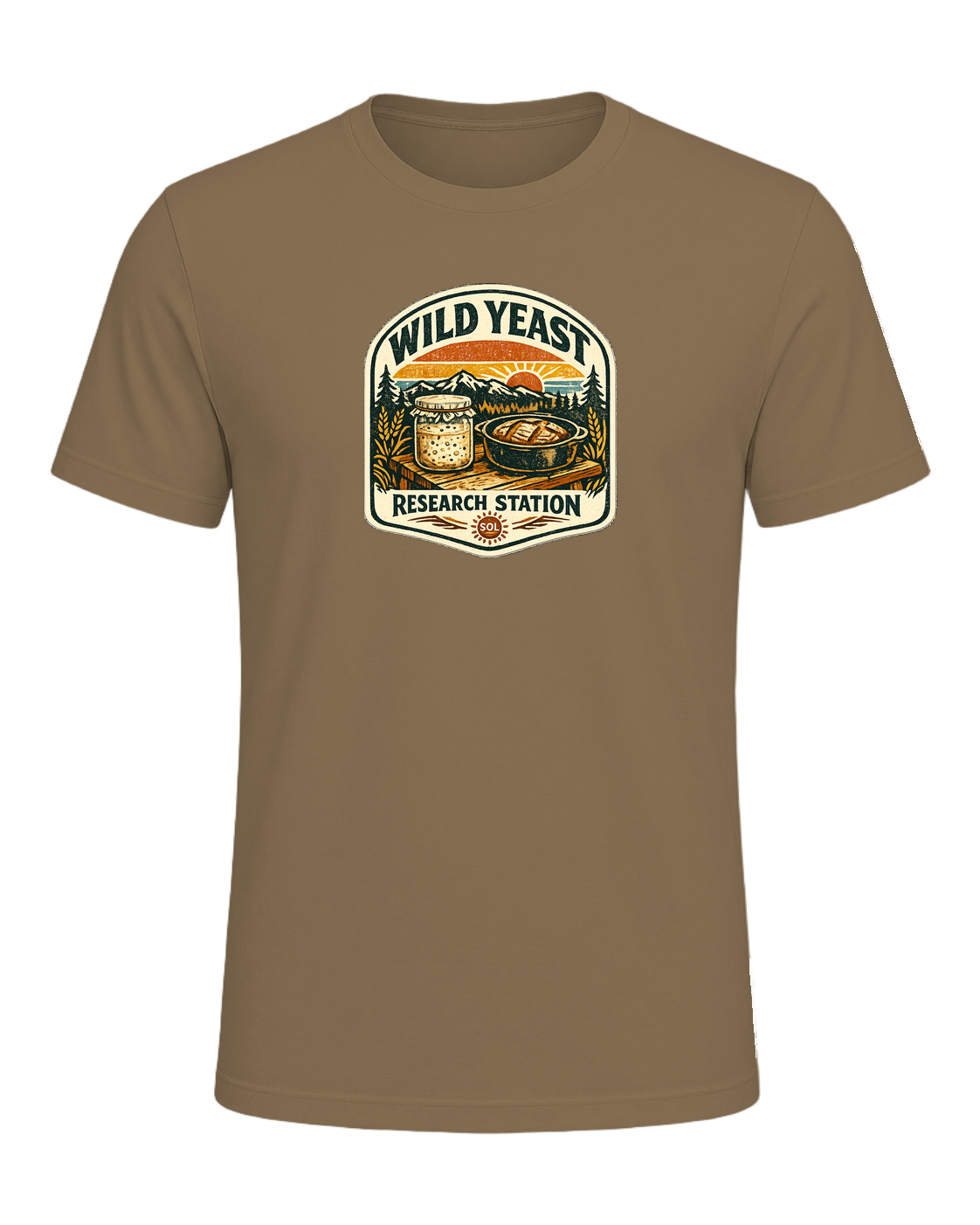 Wild Yeast Research Station Tee — Heather Olive