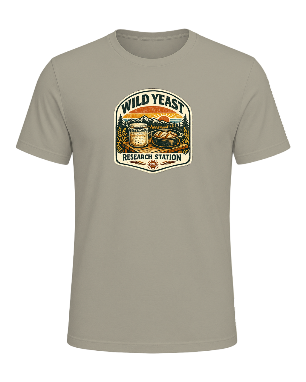 Wild Yeast Research Station Tee — Heather Stone