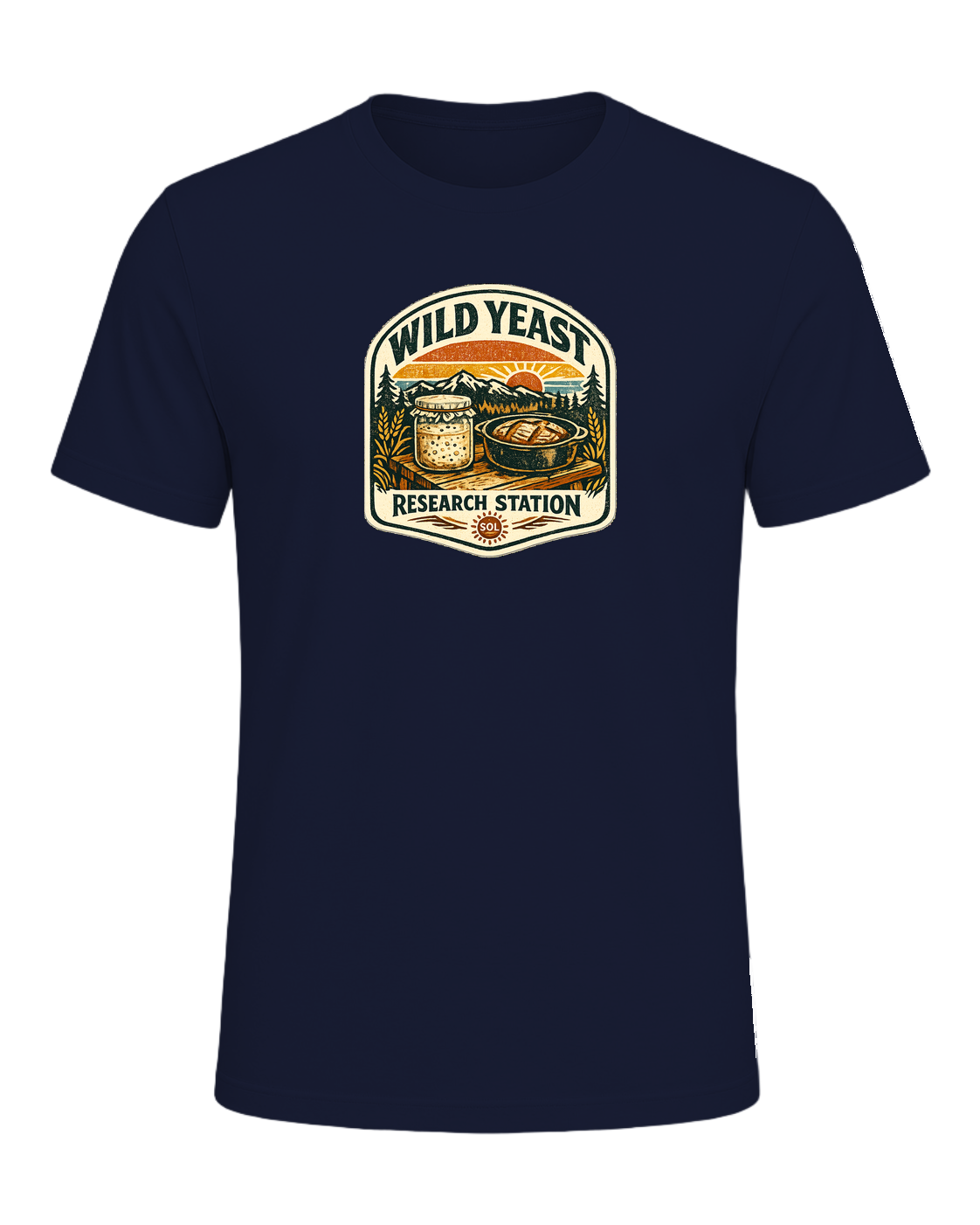 Wild Yeast Research Station Tee — Navy