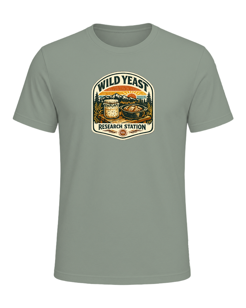 Wild Yeast Research Station Tee — Sage