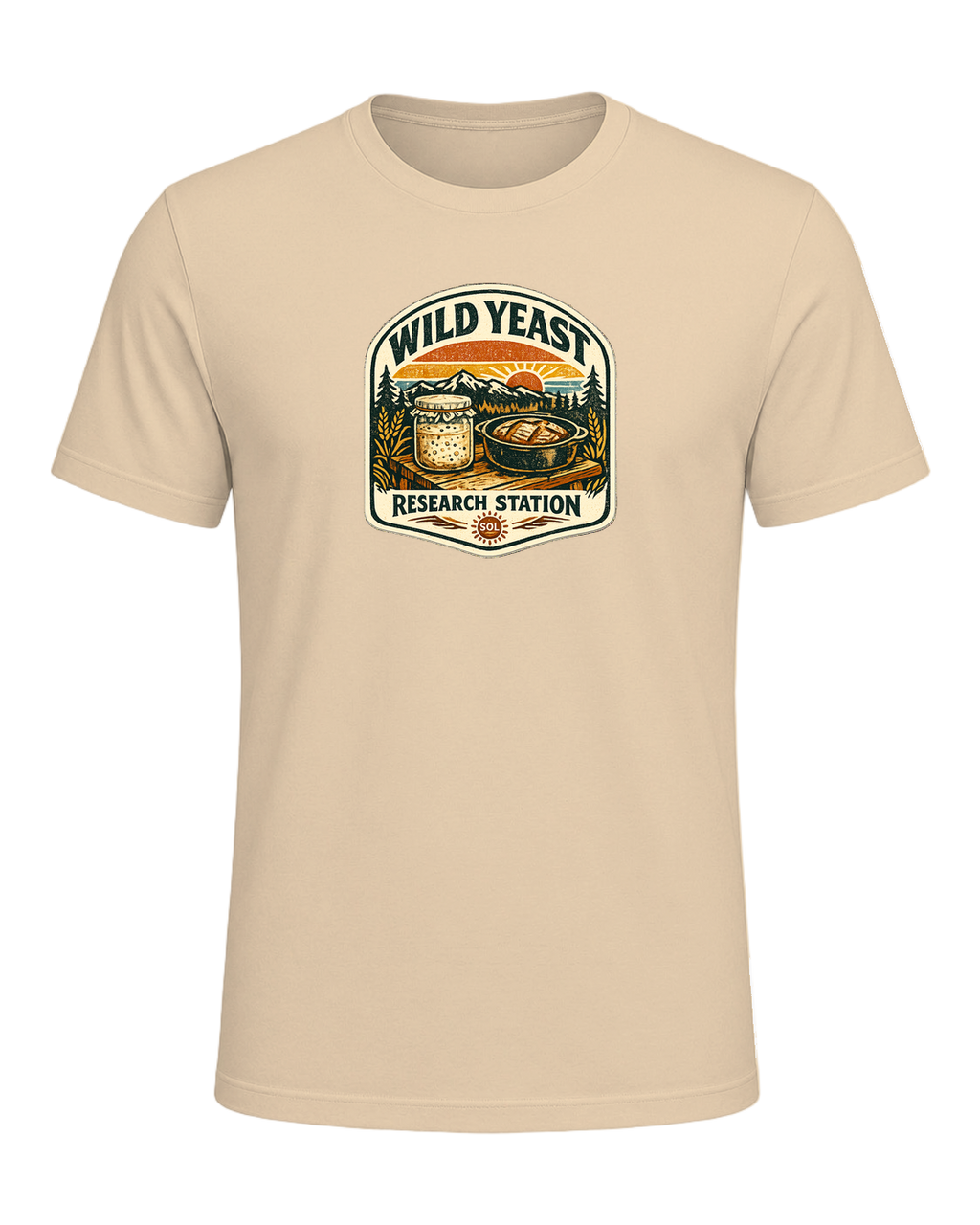 Wild Yeast Research Station Tee — Soft Cream