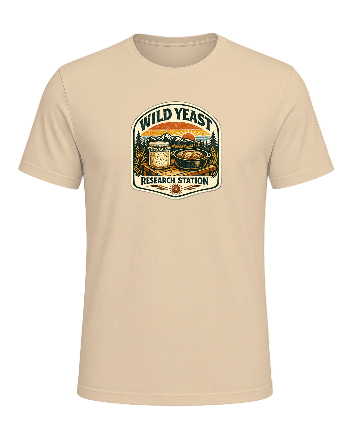 Wild Yeast Research Station Tee — Soft Cream
