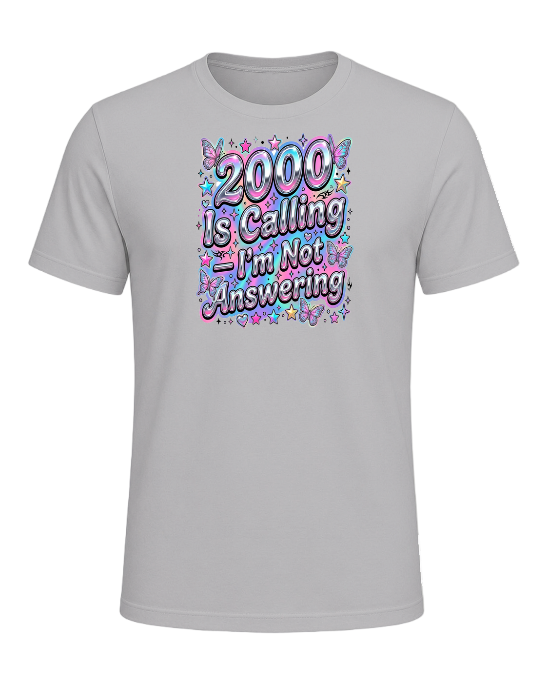 Y2K Chrome Style — Athletic Heather