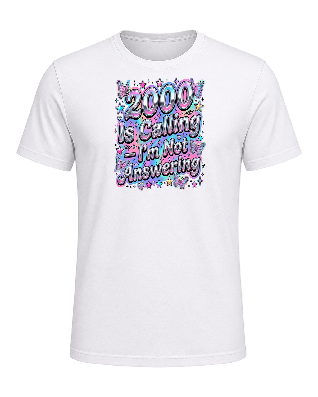 Y2K Chrome Style — White