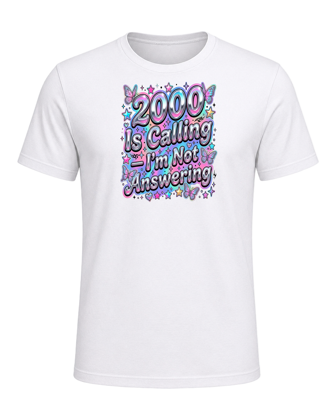 Y2K Chrome Style — White