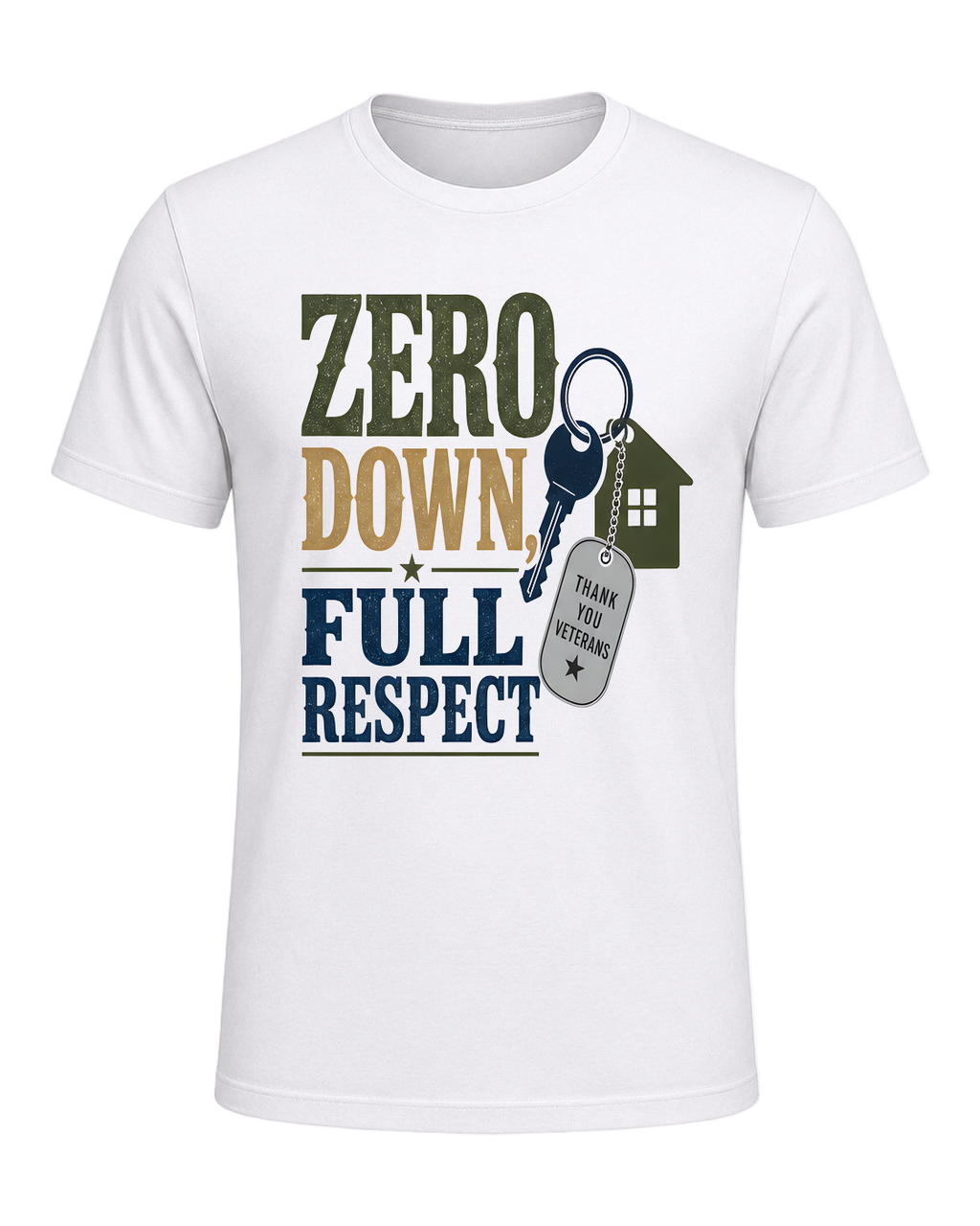 ZERO DOWN, FULL RESPECT — White