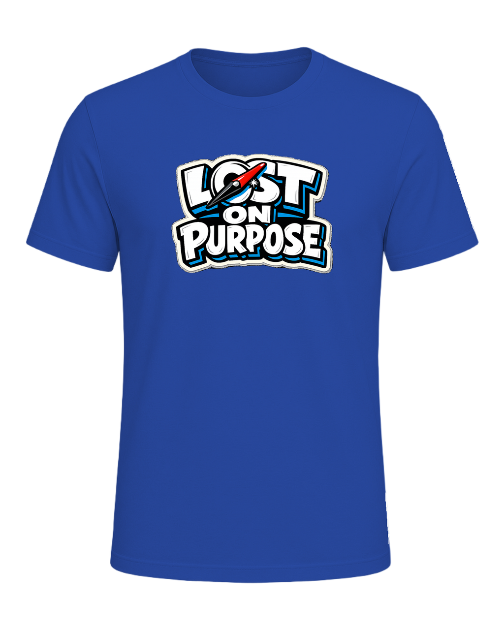 A loud travel tee for wanderers who make detours the whole point. — True Royal