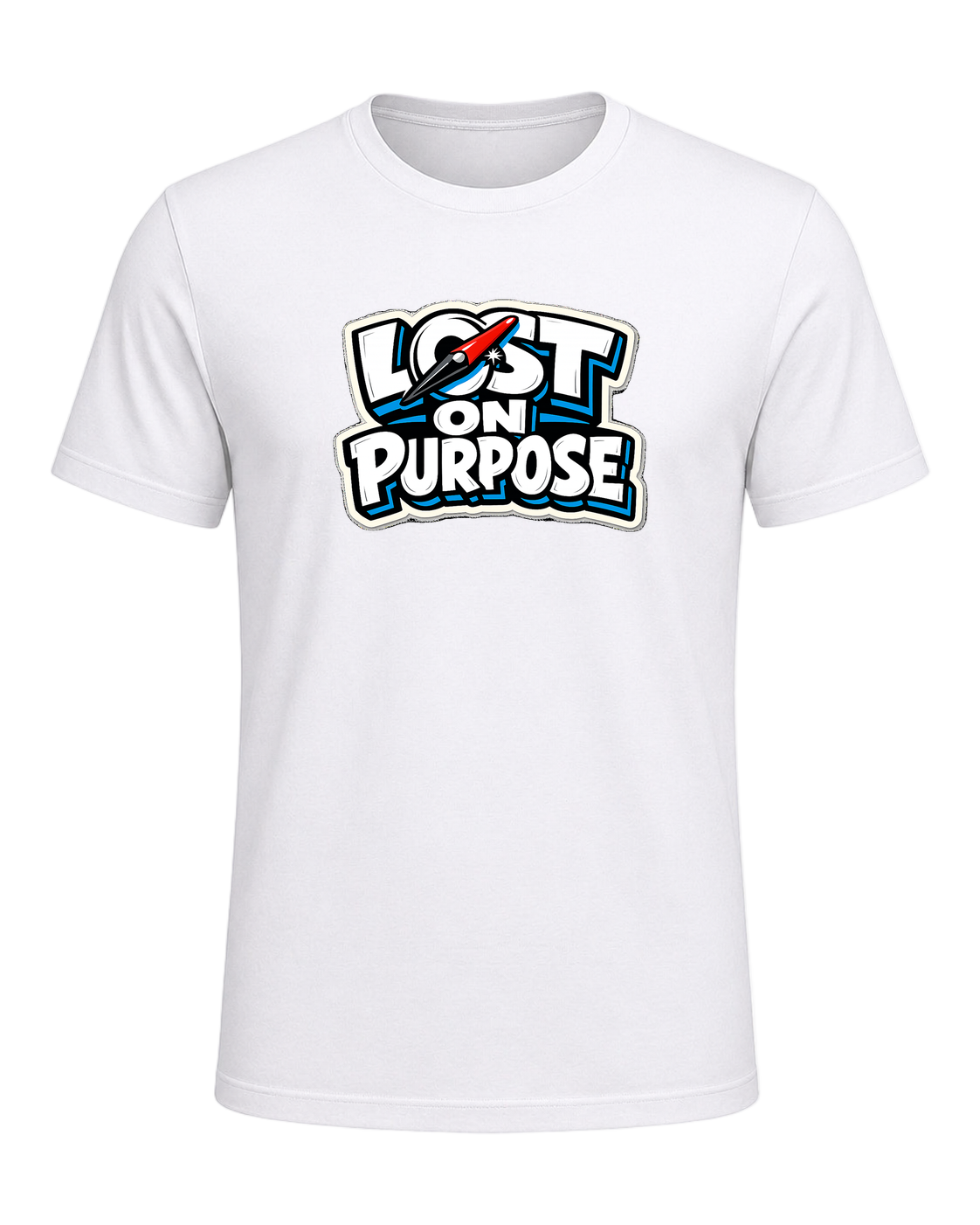 A loud travel tee for wanderers who make detours the whole point. — White