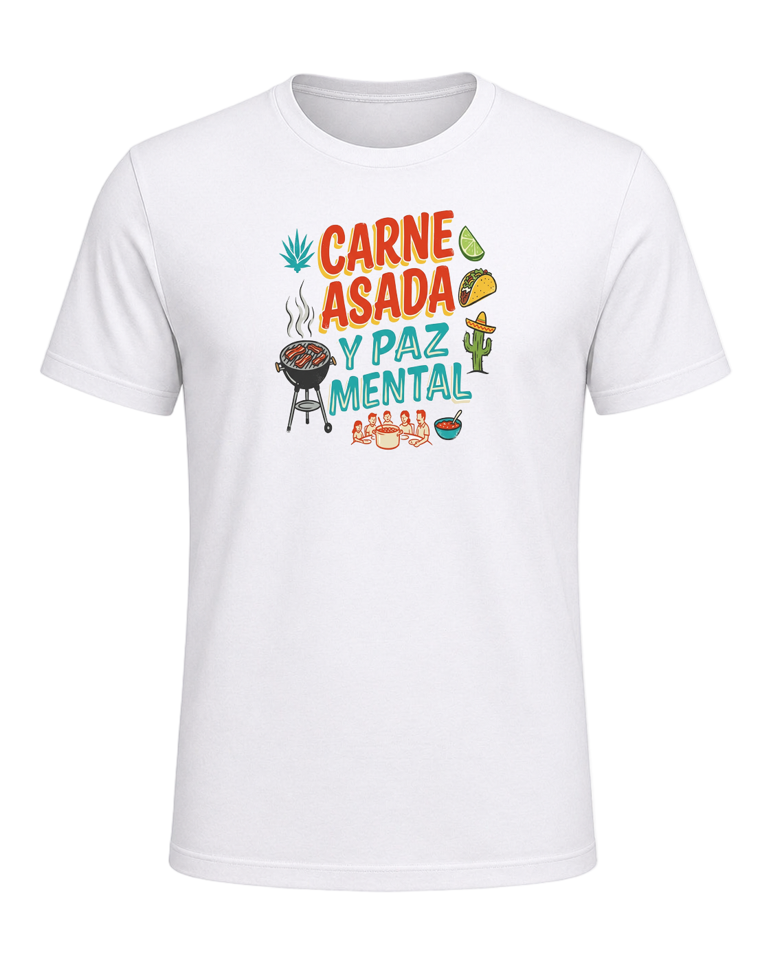 CARNE ASADA Y PAZ MENTAL — White