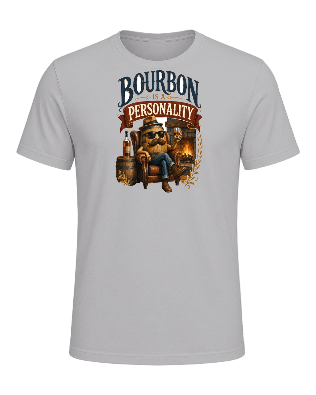 BOURBON IS A PERSONALITY — Athletic Heather