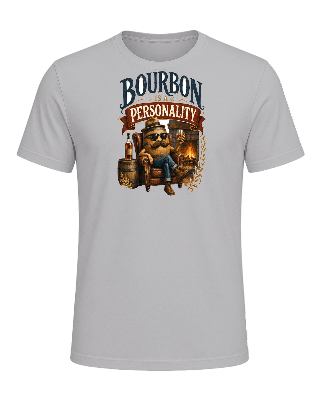 BOURBON IS A PERSONALITY — Athletic Heather