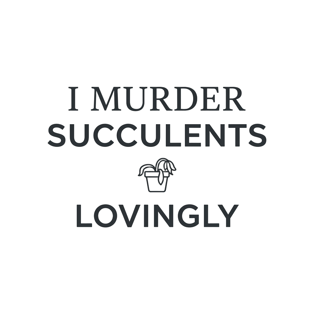 I MURDER SUCCULENTS LOVINGLY
