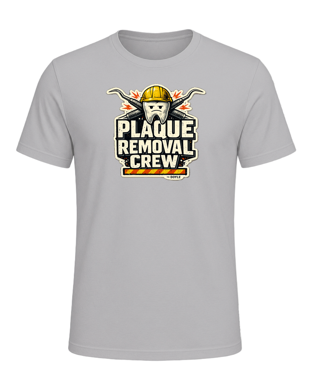 Plaque Removal Crew Tee — Athletic Heather