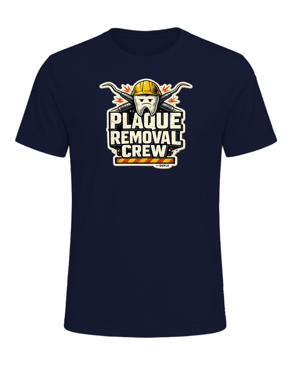 Plaque Removal Crew Tee — Navy
