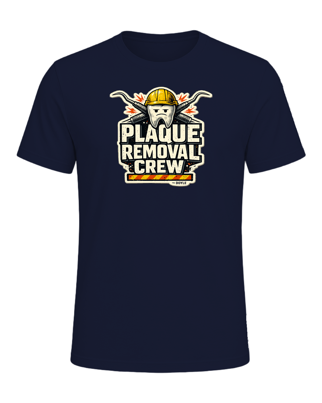Plaque Removal Crew Tee — Navy