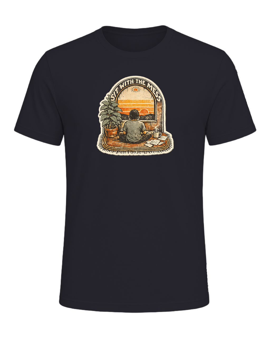 Sit With The Mess Tee — Dark Grey