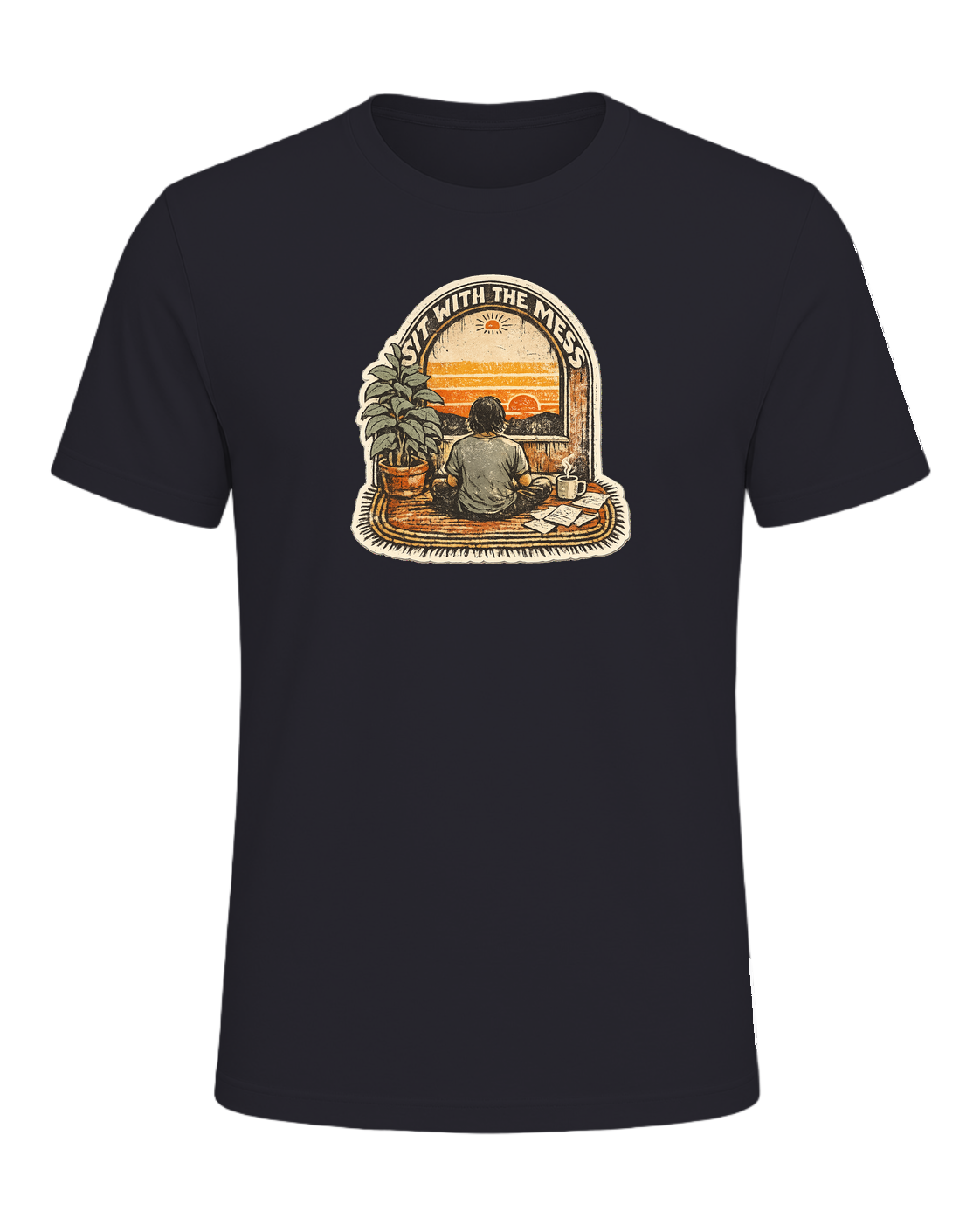 Sit With The Mess Tee — Dark Grey