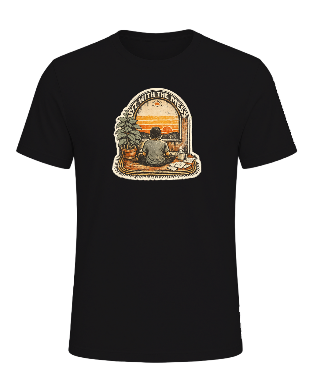 Sit With The Mess Tee — Dark Grey Heather