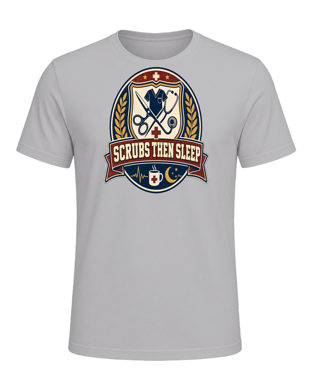 SCRUBS THEN SLEEP — Athletic Heather