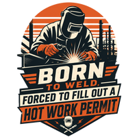 Born to Weld - Hot Work Permit Bold Text Tee