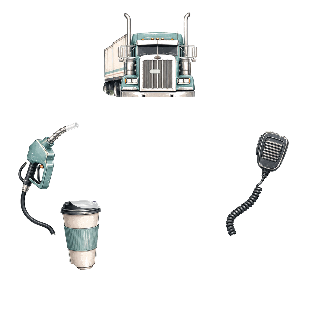 Powered by diesel and gas station coffee