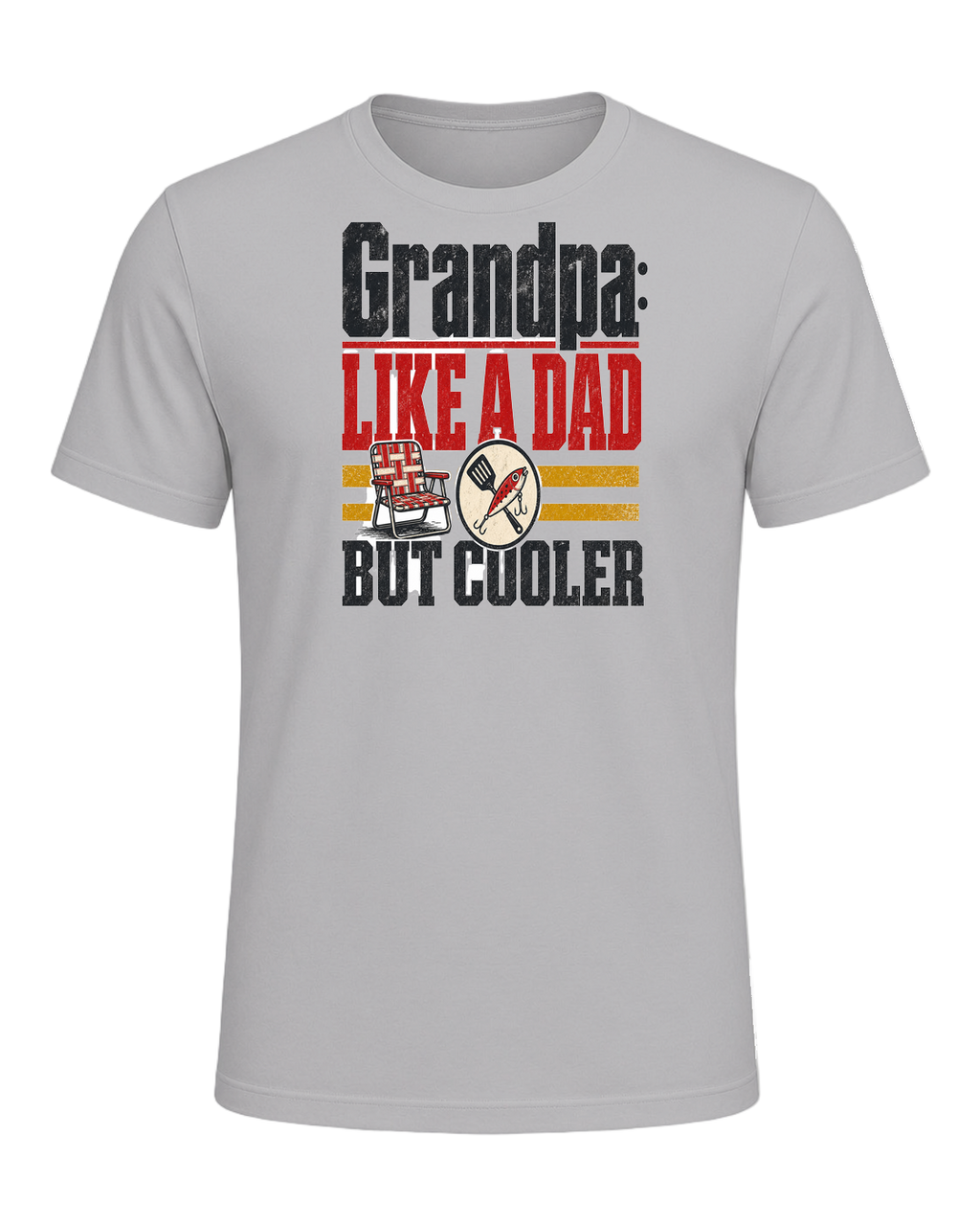 Grandpa: like a dad but cooler — Athletic Heather