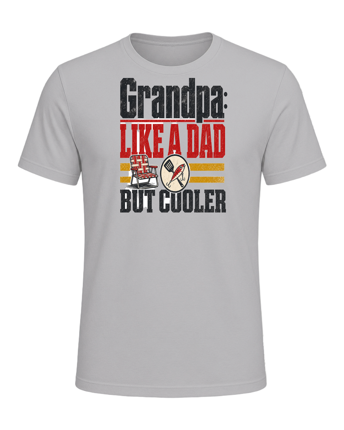 Grandpa: like a dad but cooler — Athletic Heather