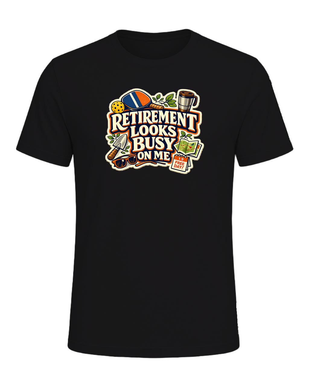 Retirement Looks Busy On Me Tee — Dark Grey Heather