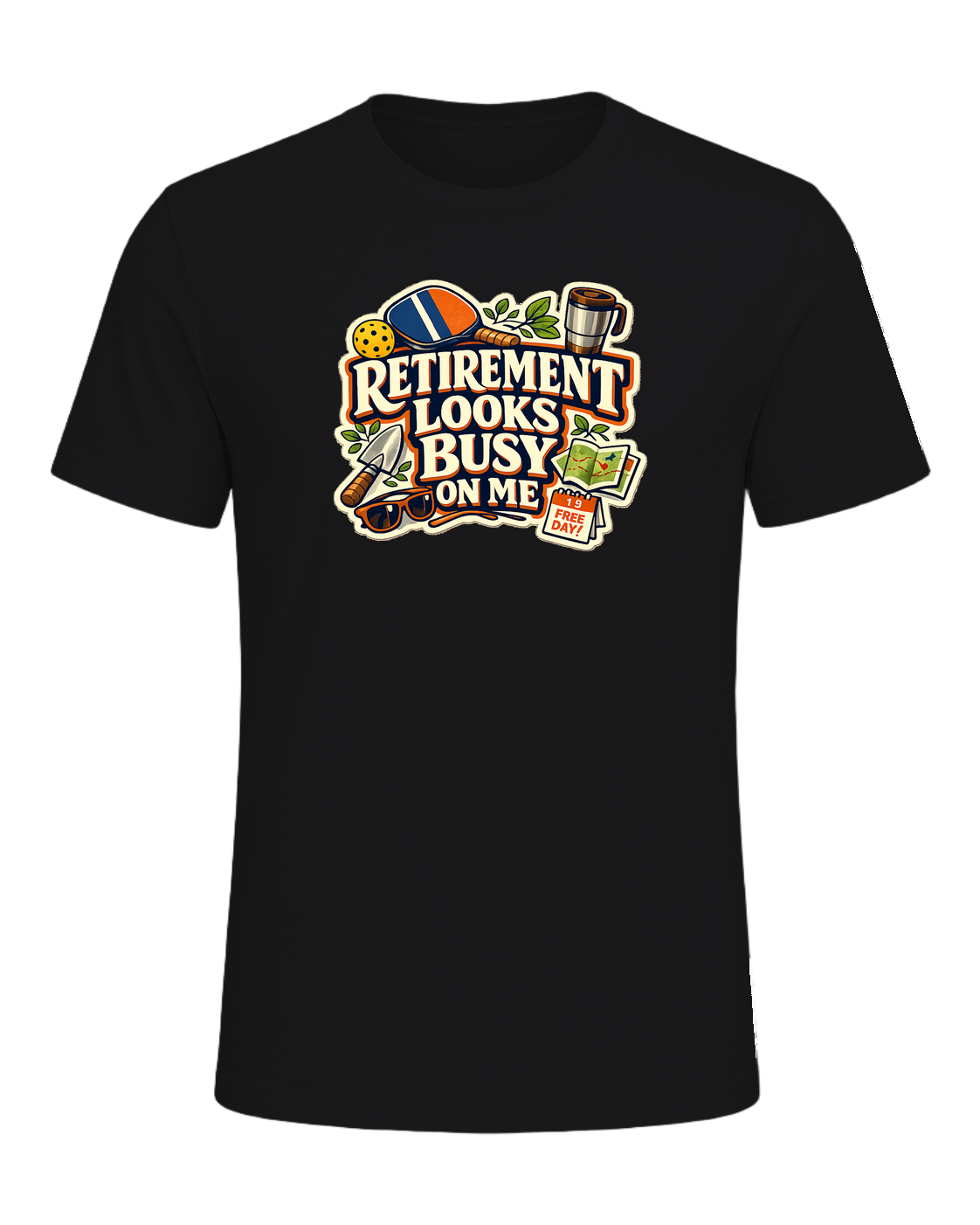 Retirement Looks Busy On Me Tee — Dark Grey Heather