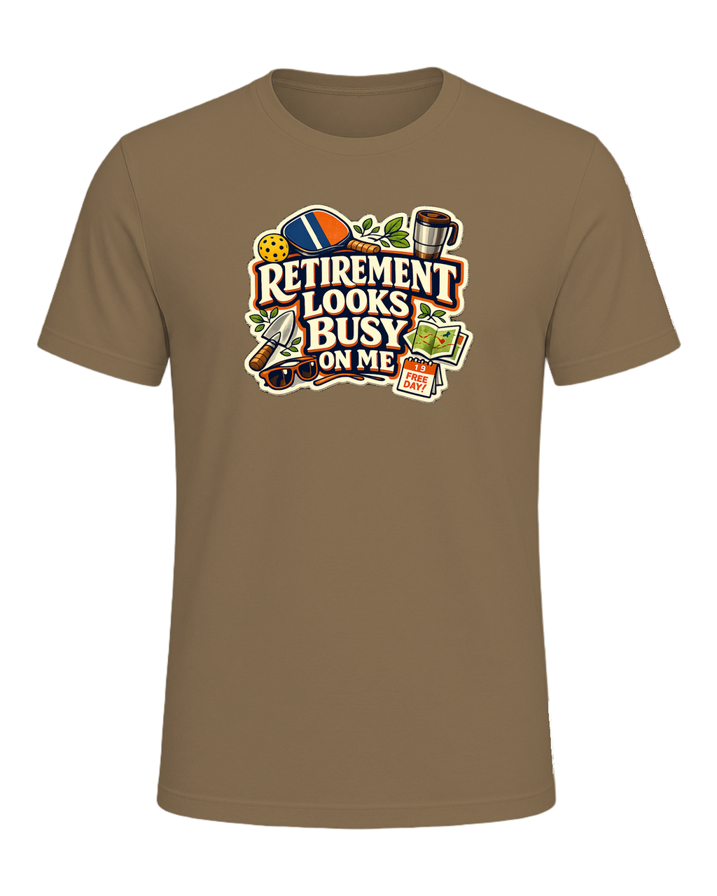 Retirement Looks Busy On Me Tee — Heather Olive