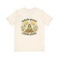 Zen Gift T-Shirt — Inhale Peace Exhale Plans — meditation mindful t-shirt design by Margaux