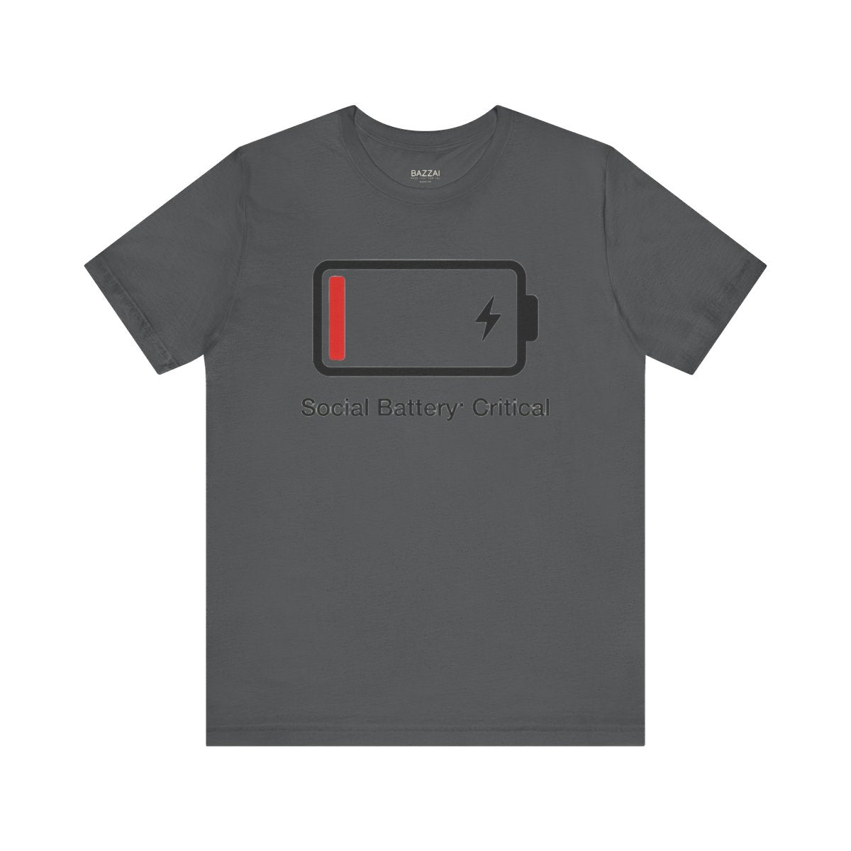 Introvert Humor T-Shirt — Social Battery Empty — relax chill t-shirt design