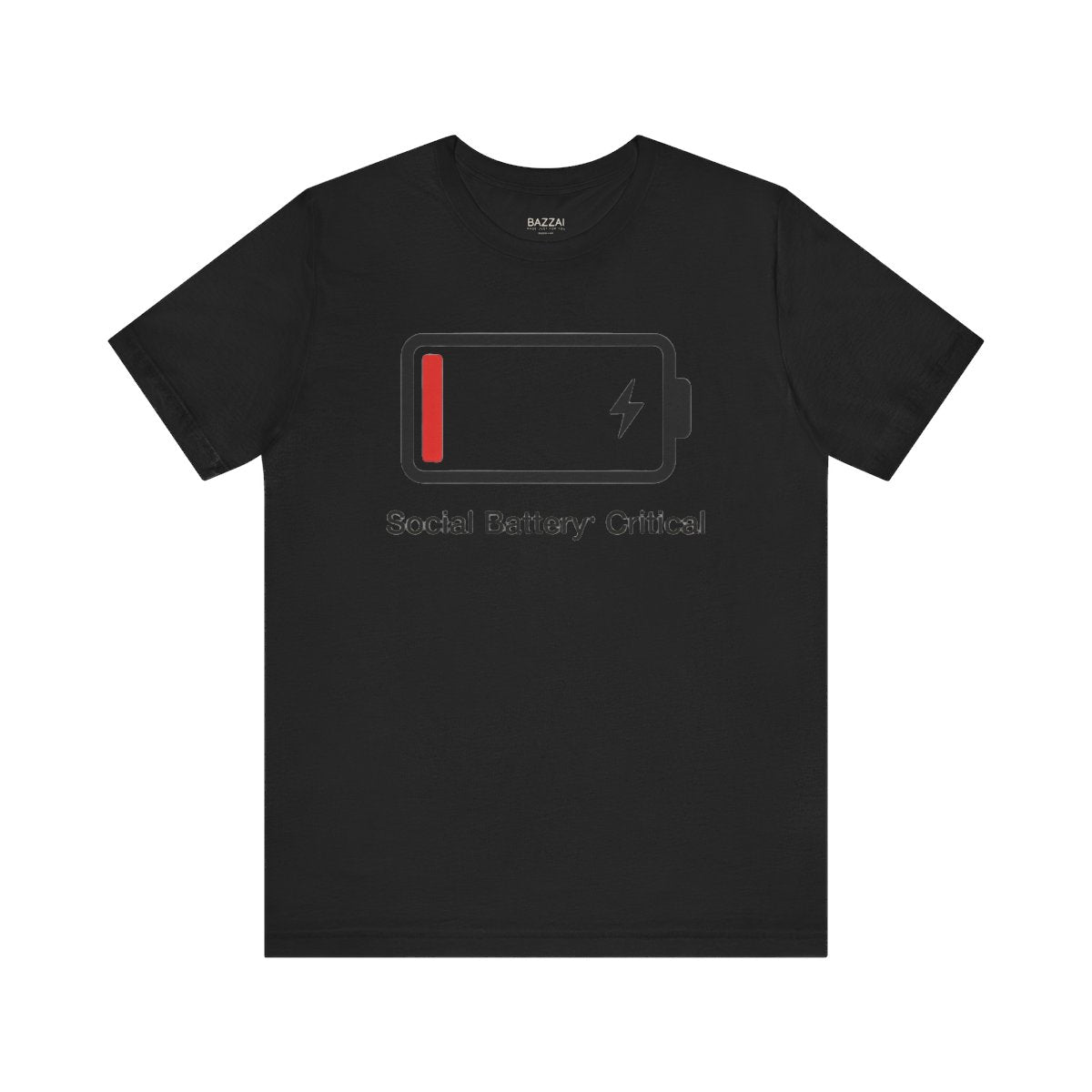Introvert Humor T-Shirt — Social Battery Empty — relax chill t-shirt design