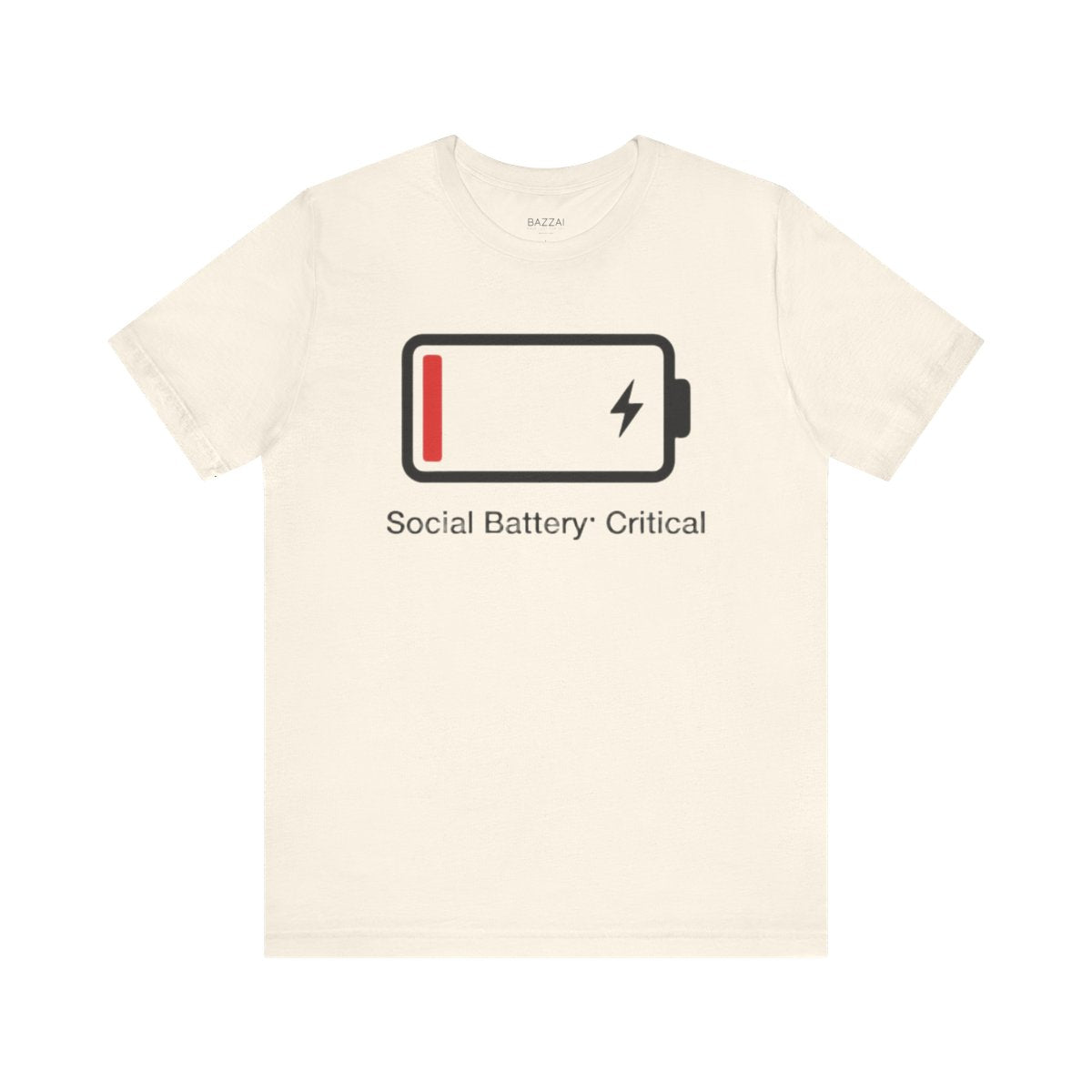 Introvert Humor T-Shirt — Social Battery Empty — relax chill t-shirt design