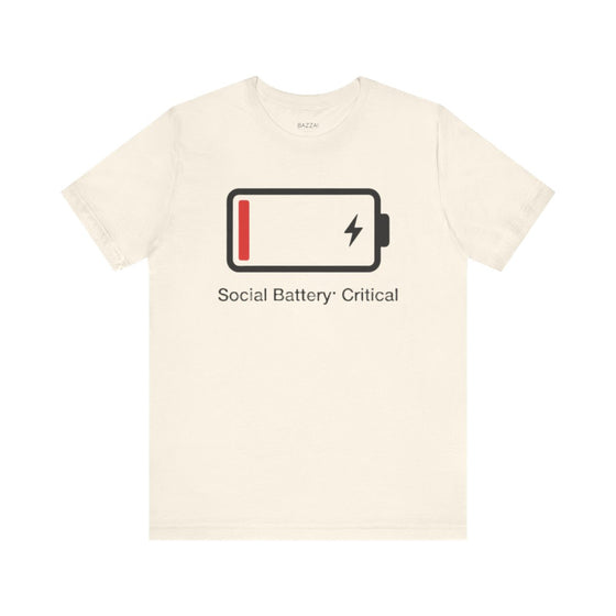 Introvert Humor T-Shirt — Social Battery Empty