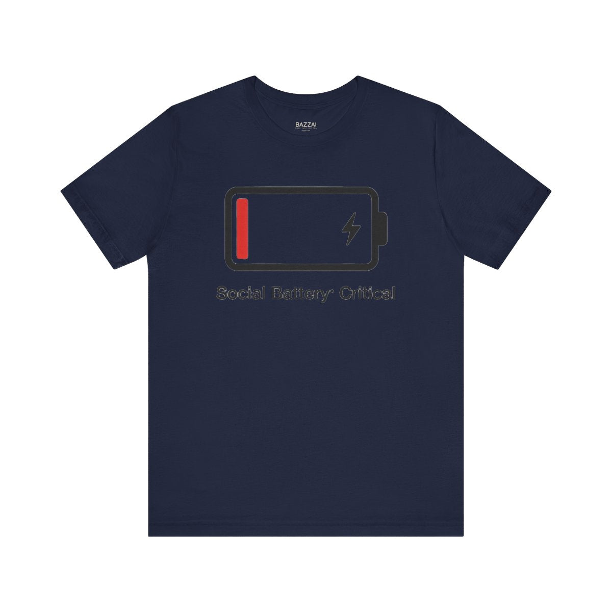 Introvert Humor T-Shirt — Social Battery Empty — relax chill t-shirt design