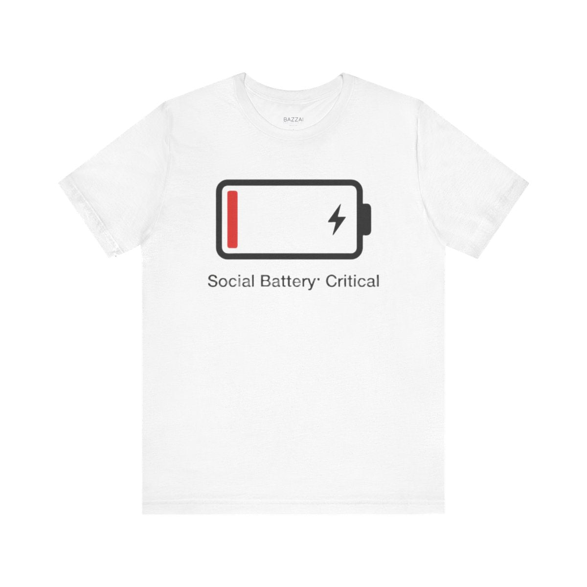 Introvert Humor T-Shirt — Social Battery Empty — relax chill t-shirt design