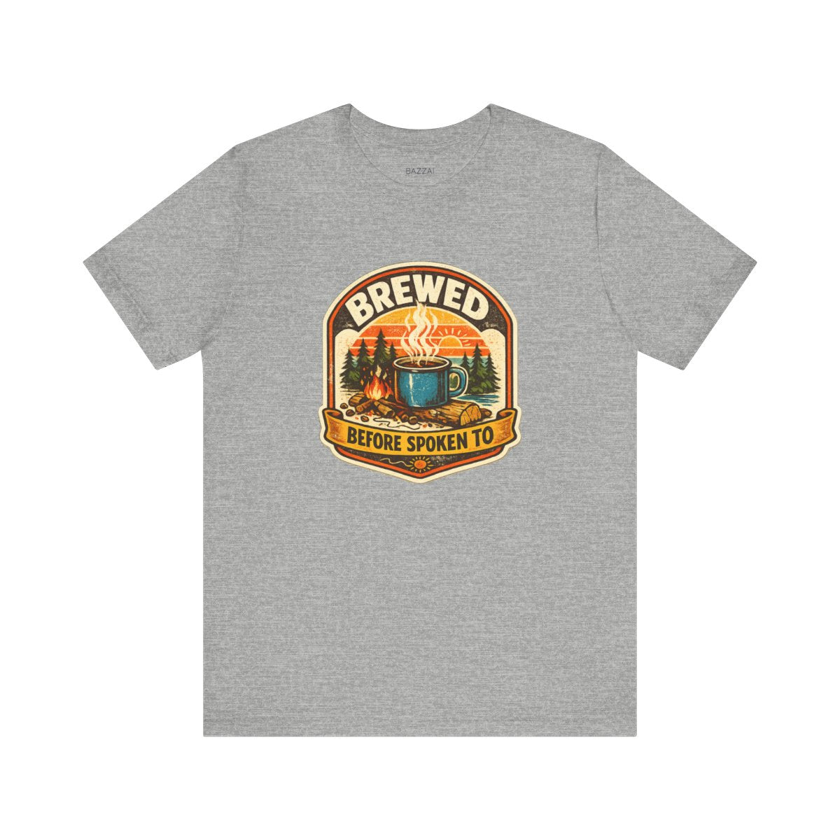 Funny Coffee T-Shirt — Brewed Before Spoken To — coffees t-shirt design by Sol