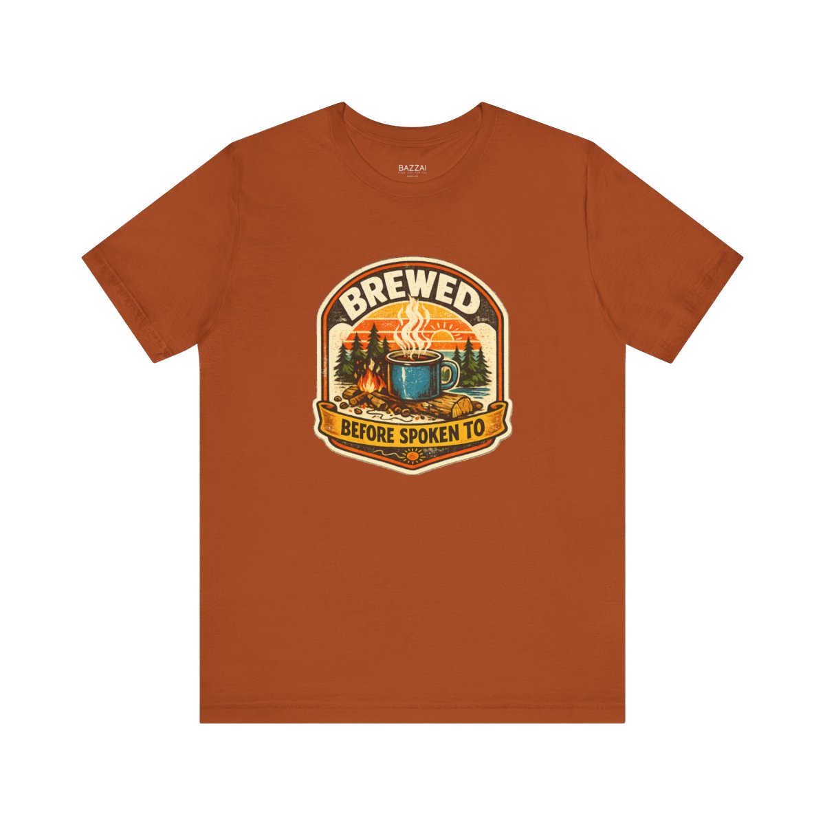 Funny Coffee T-Shirt — Brewed Before Spoken To — coffees t-shirt design by Sol
