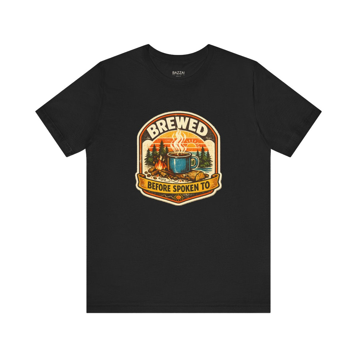 Funny Coffee T-Shirt — Brewed Before Spoken To — coffees t-shirt design by Sol
