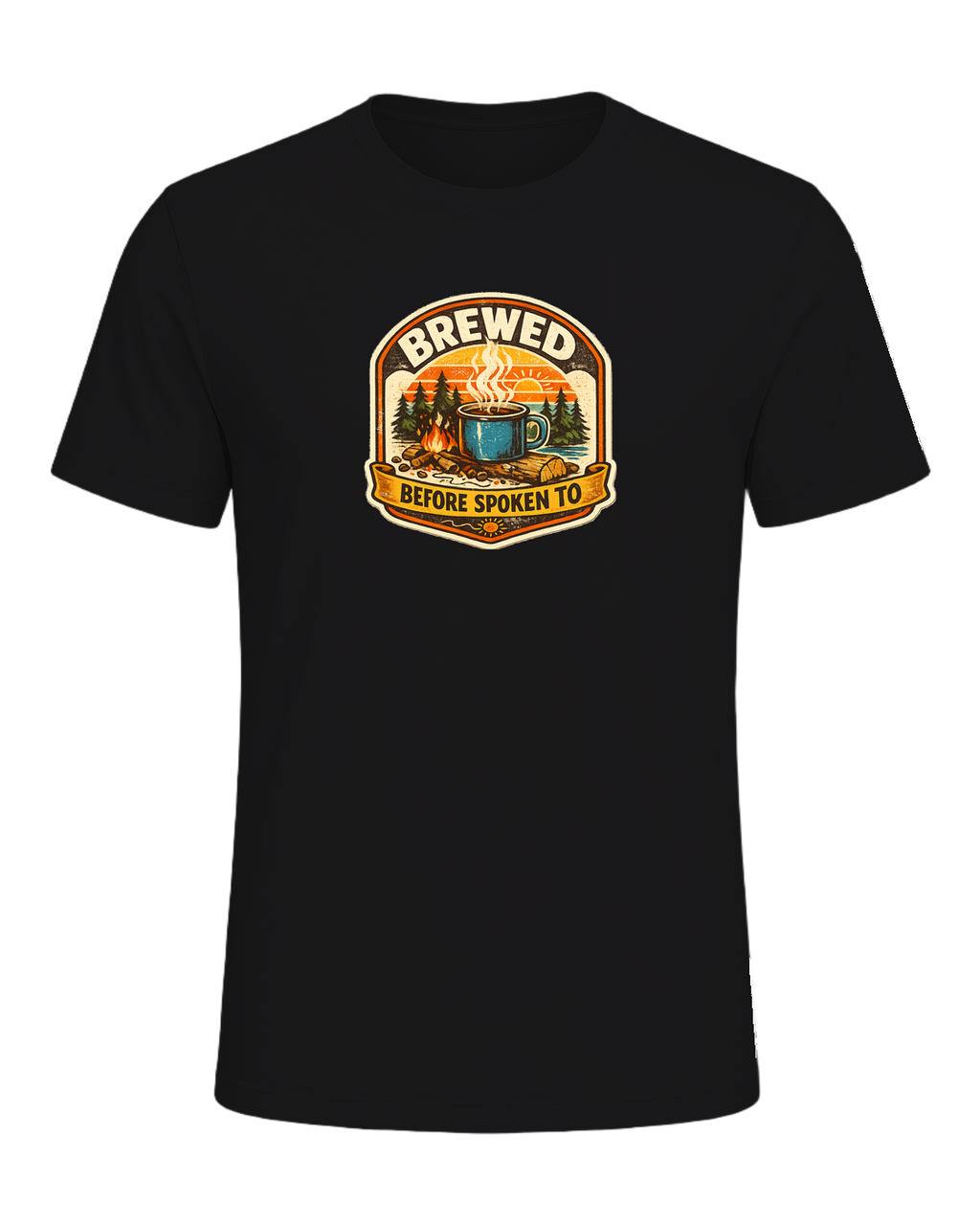 Brewed Before Spoken To Tee — Dark Grey Heather