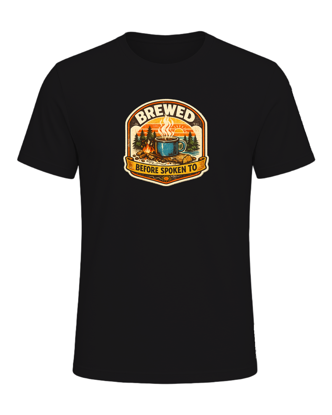 Brewed Before Spoken To Tee — Dark Grey Heather