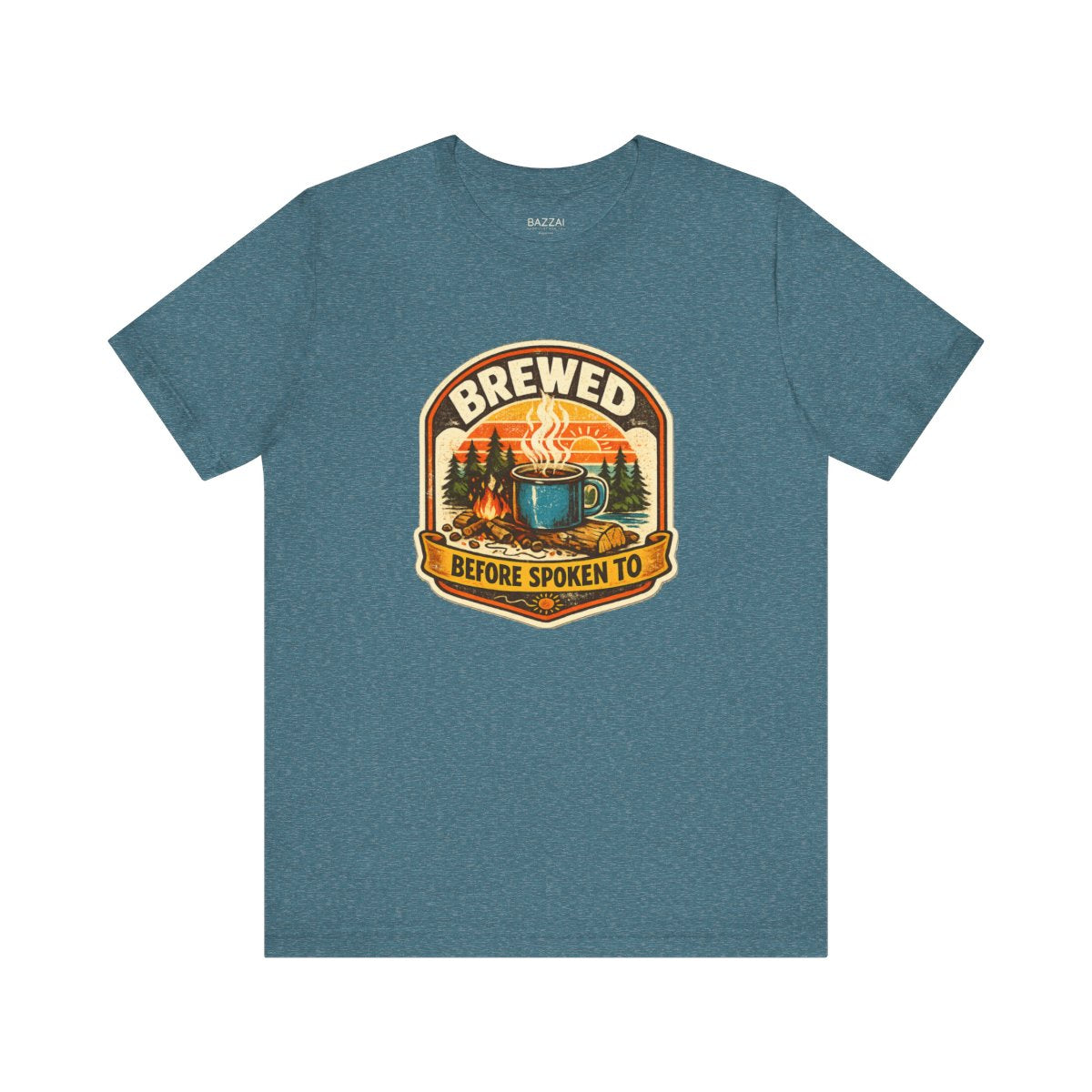 Funny Coffee T-Shirt — Brewed Before Spoken To — coffees t-shirt design by Sol