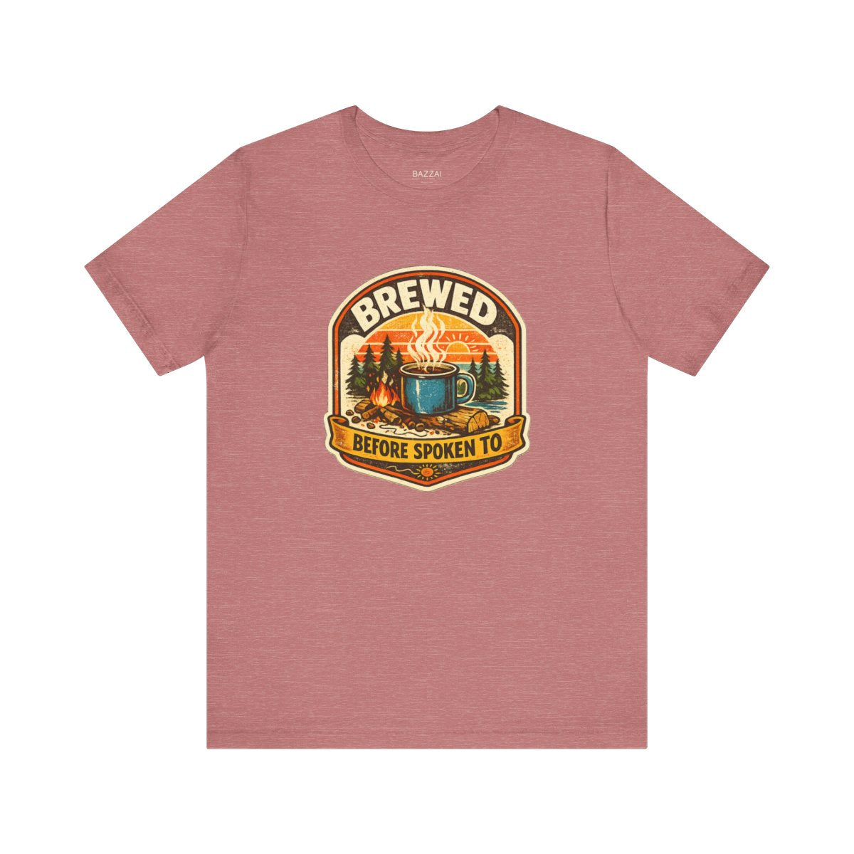 Funny Coffee T-Shirt — Brewed Before Spoken To — coffees t-shirt design by Sol