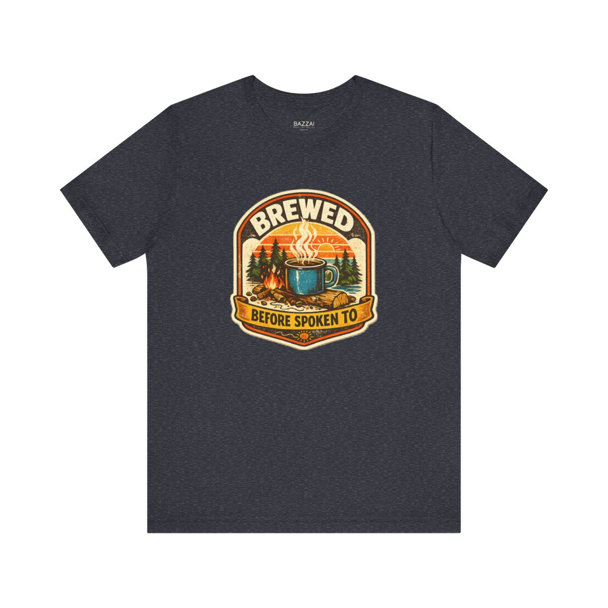Funny Coffee T-Shirt — Brewed Before Spoken To — coffees t-shirt design by Sol