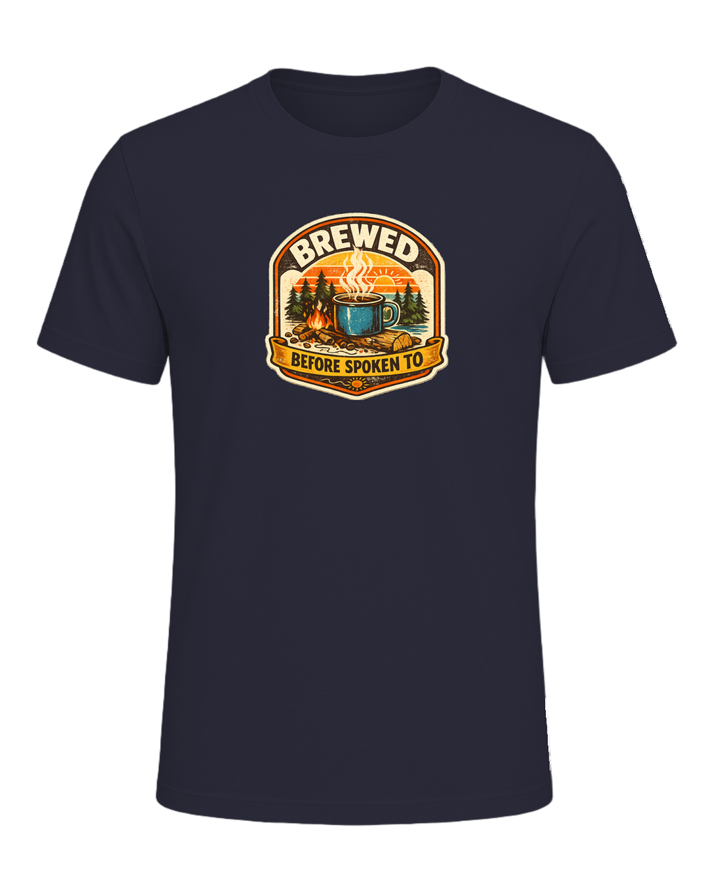 Brewed Before Spoken To Tee — Heather Navy