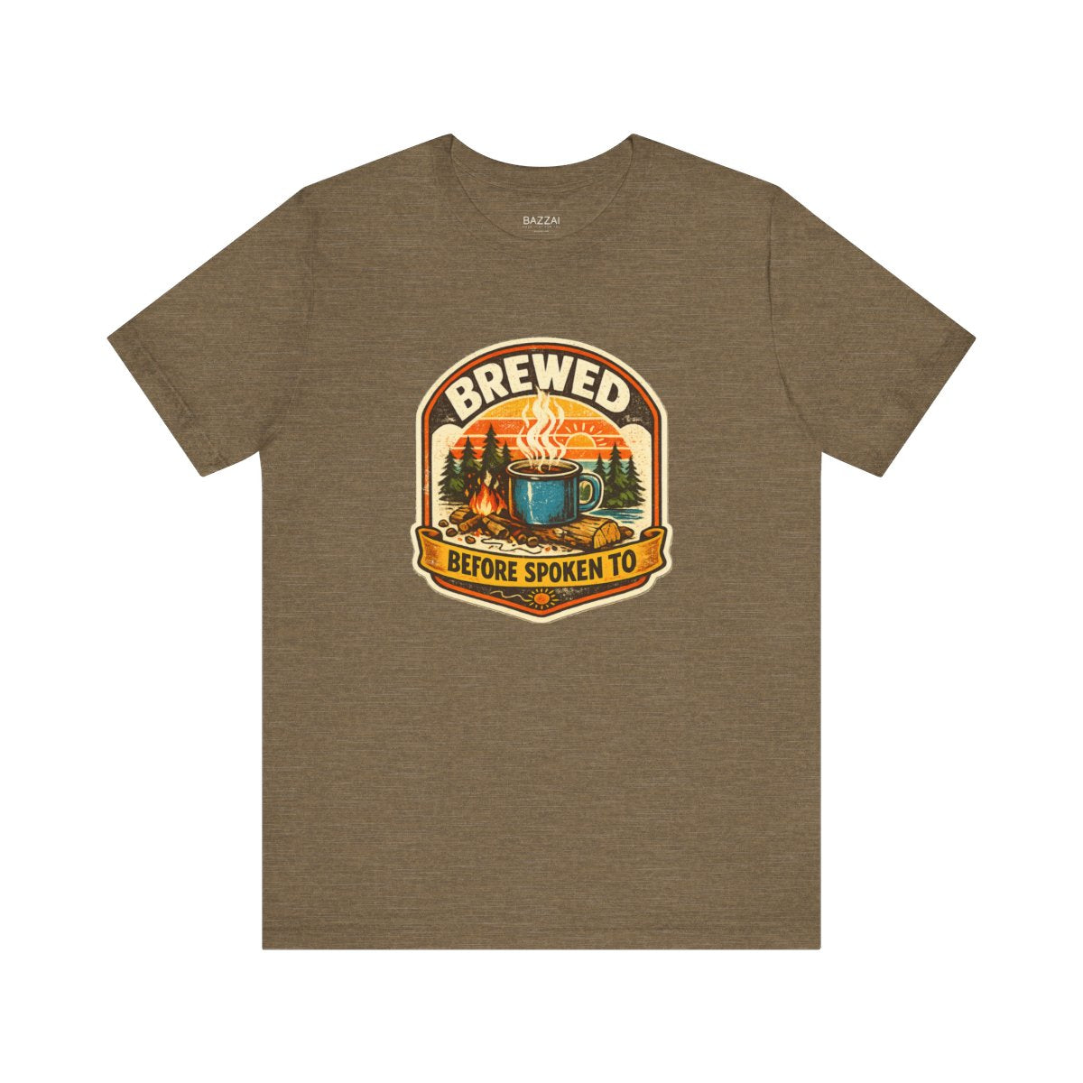 Funny Coffee T-Shirt — Brewed Before Spoken To — coffees t-shirt design by Sol