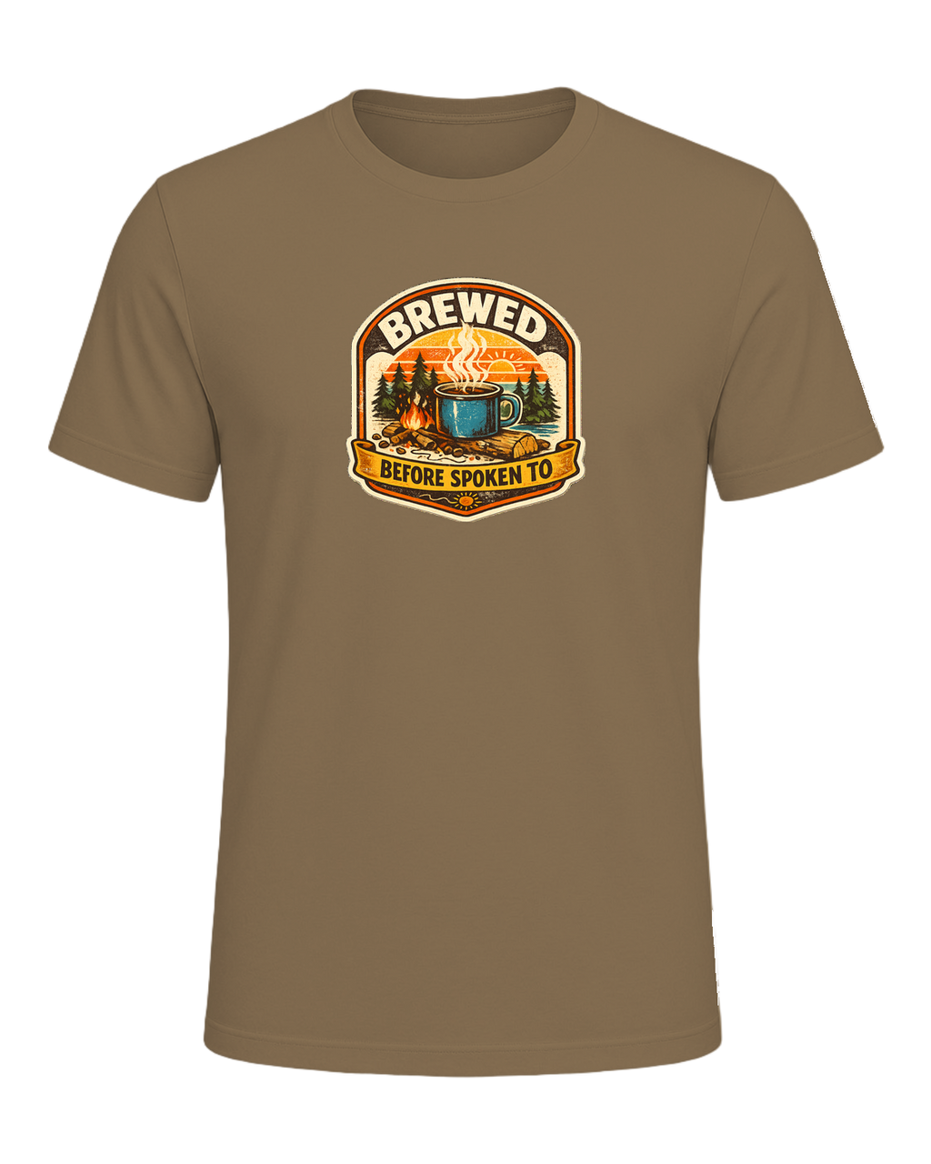 Brewed Before Spoken To Tee — Heather Olive